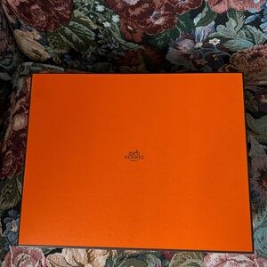 Hermes empty shoes box with Dust bags Ribbon and heel stuffing.Oran sandals